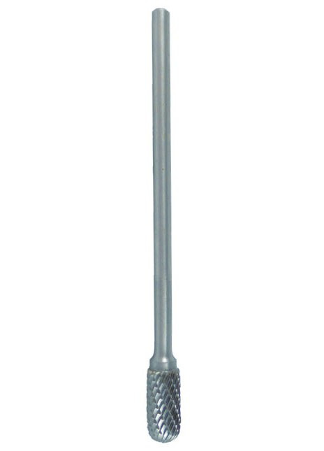 Josco JB2501 - Carbide Burr - Extra Length Ball Nosed Cylinder - 12 x 25mm - 1/4" Shank